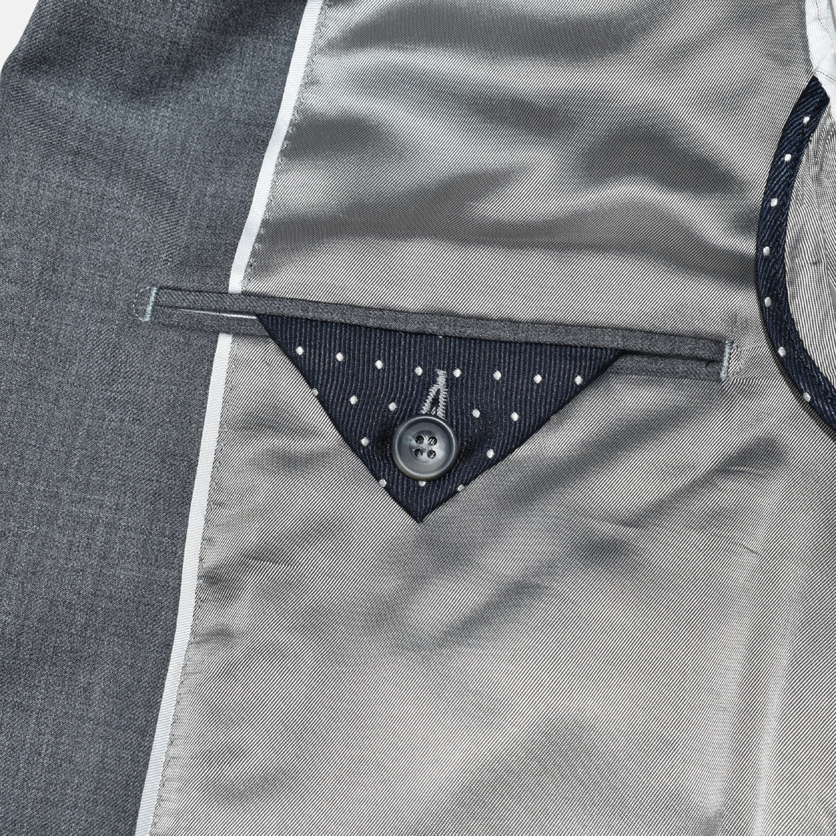 Gray Melange Suit made of Wool (EU 48)