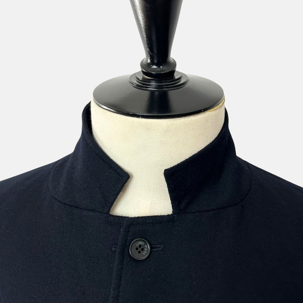 Dark Navy Reversible Jacket made of Cashmere/Silk (3XL)