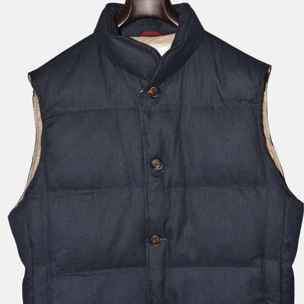 Navy Vest made of Wool/Silk/Cashmere (M)