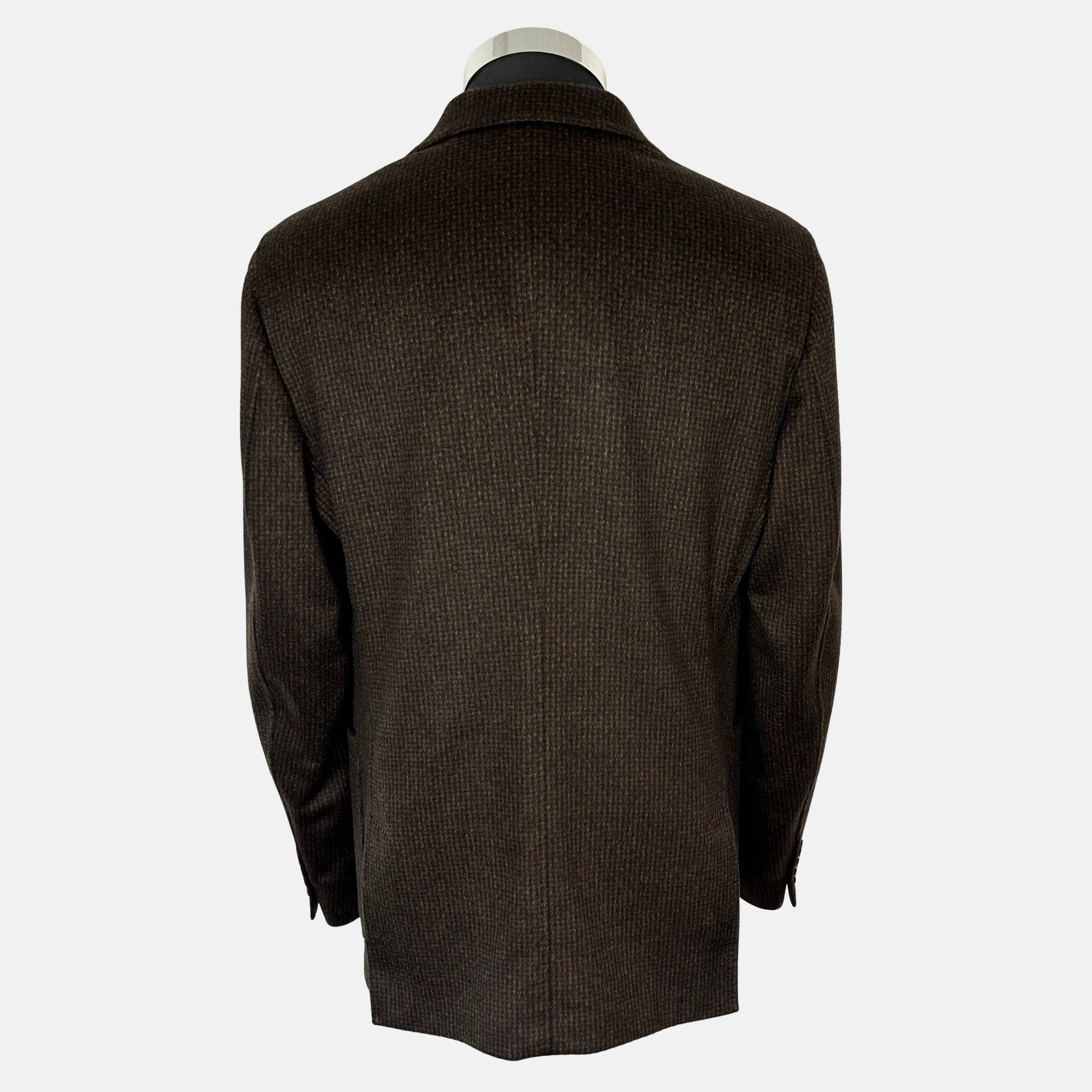 Brown-Black Patterned Blazer made of Cashmere (EU 48)
