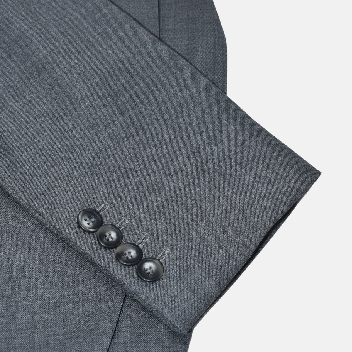 Gray Melange Suit made of Wool (EU 48)