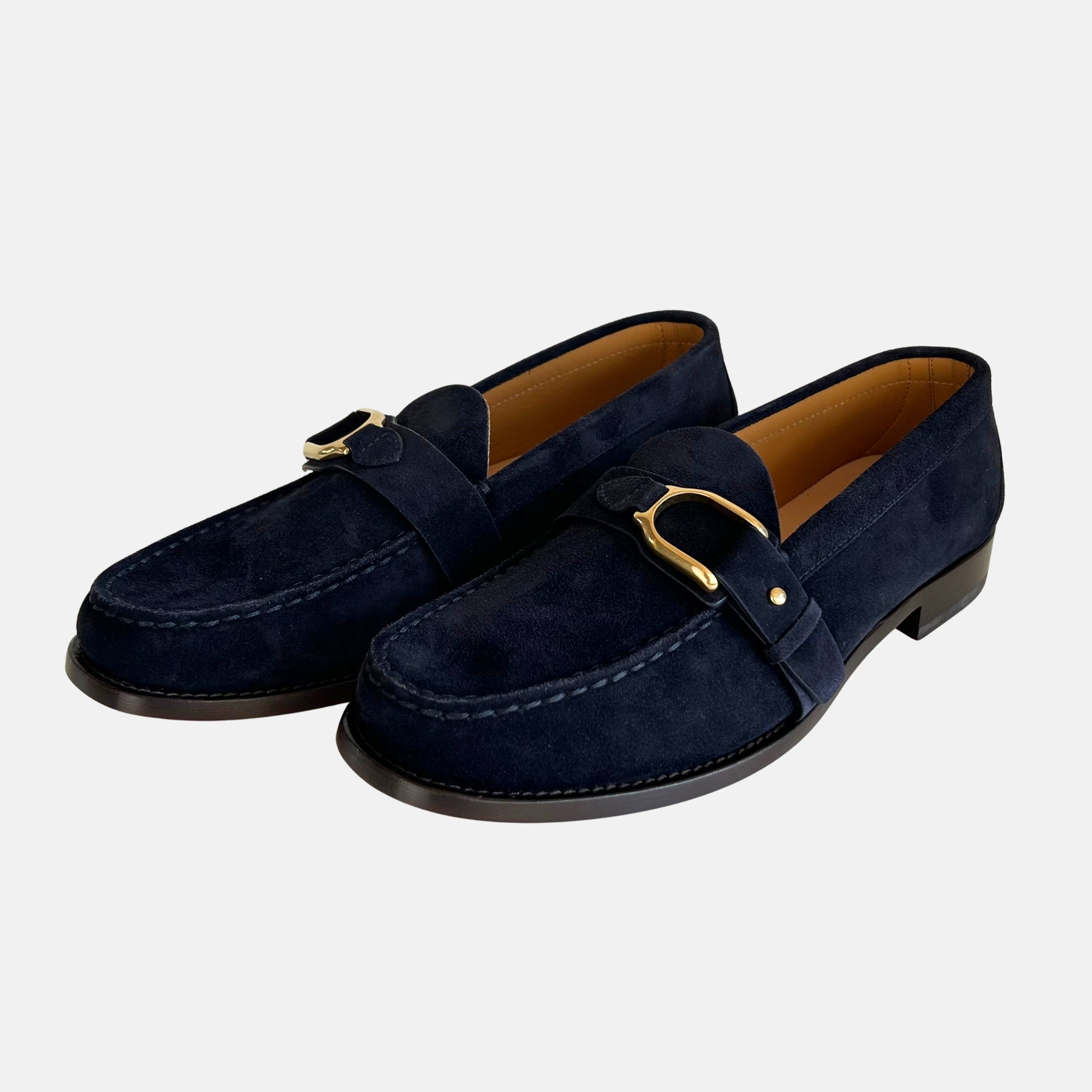 Navy Loafers made of Calf Suede (EU 44)