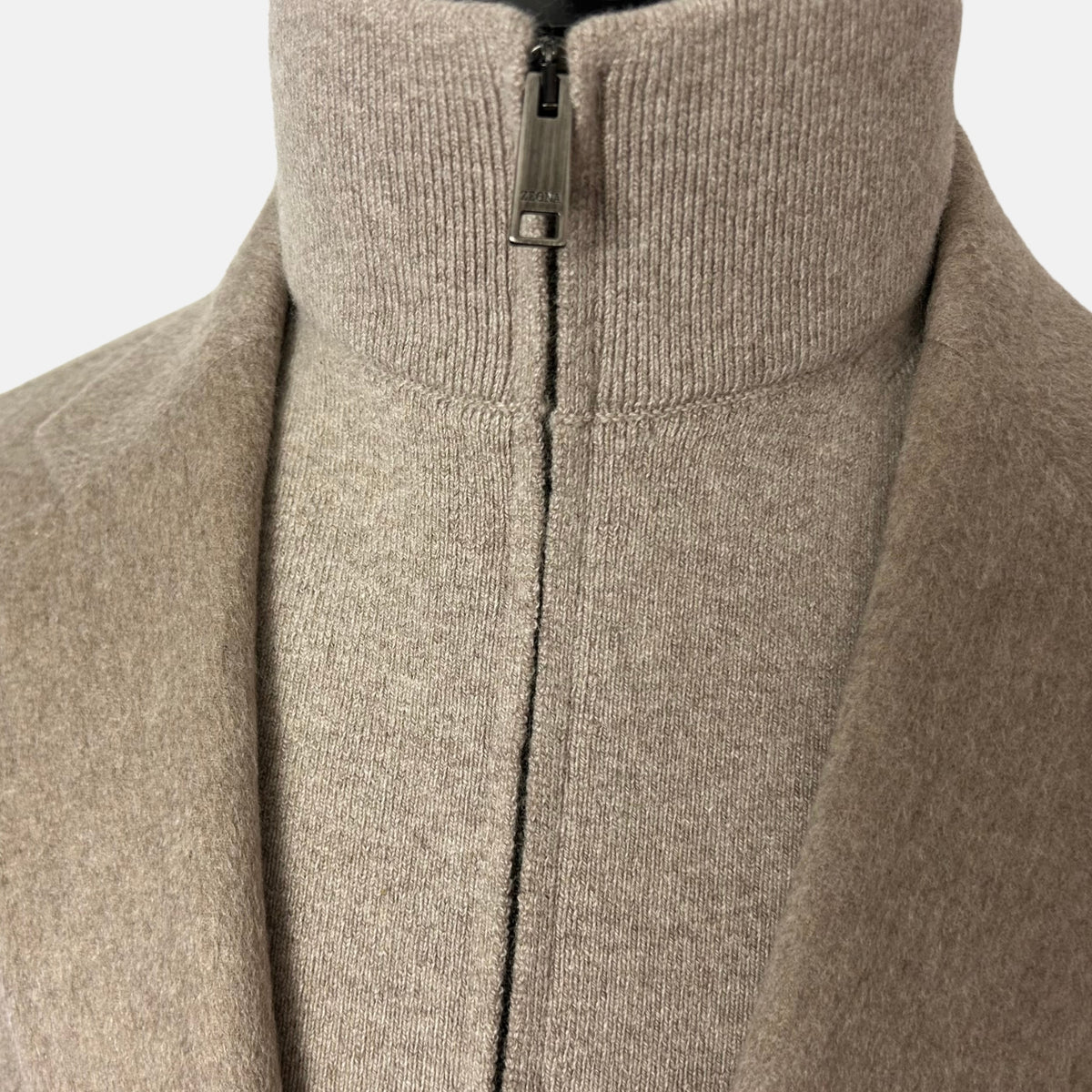 Zegna Oasi Cashmere Jacket with Removable Vest Insert Sand (EU 50)
