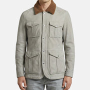 Beige Jacket made of Sheepskin (S)