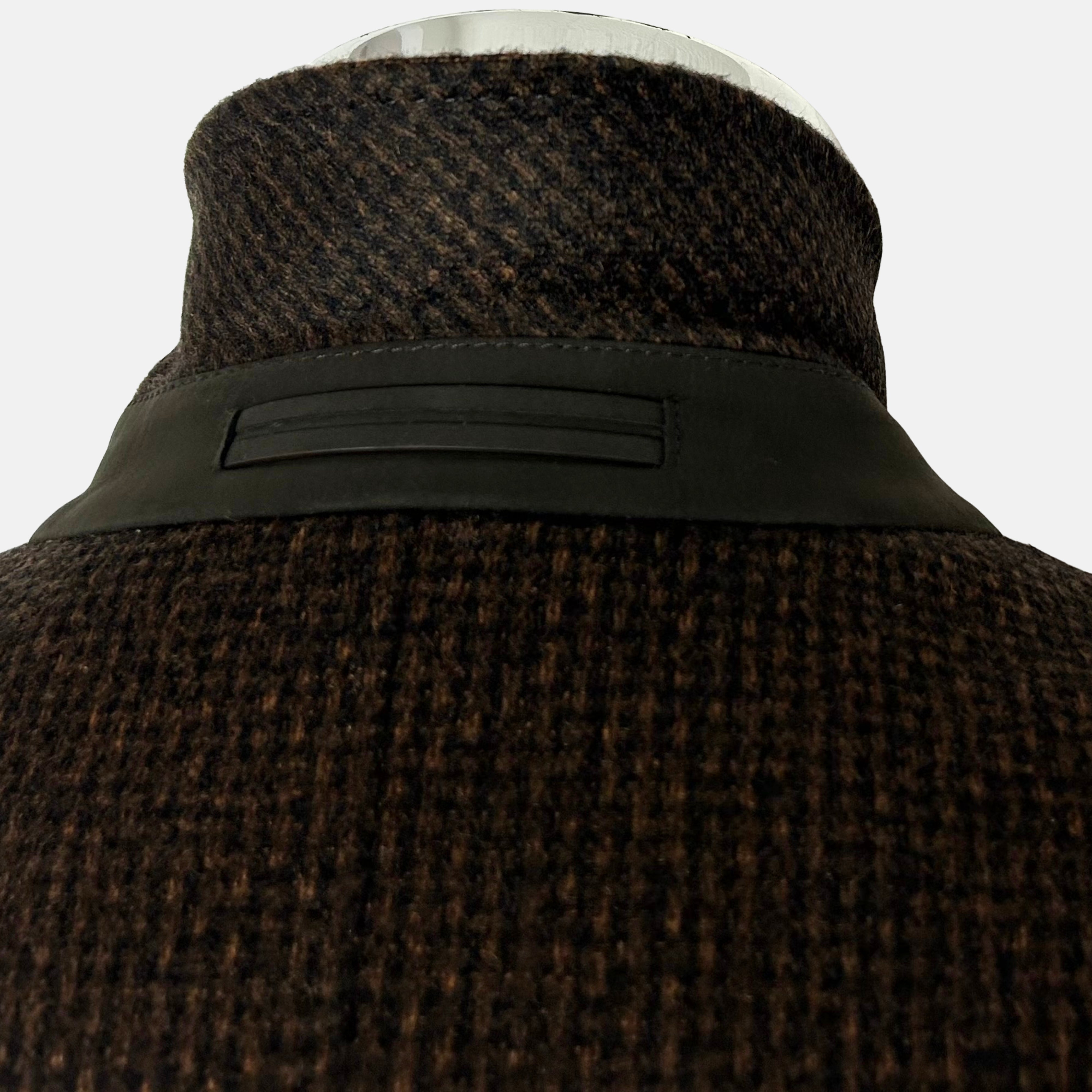 Brown-Black Patterned Blazer made of Cashmere (EU 48)