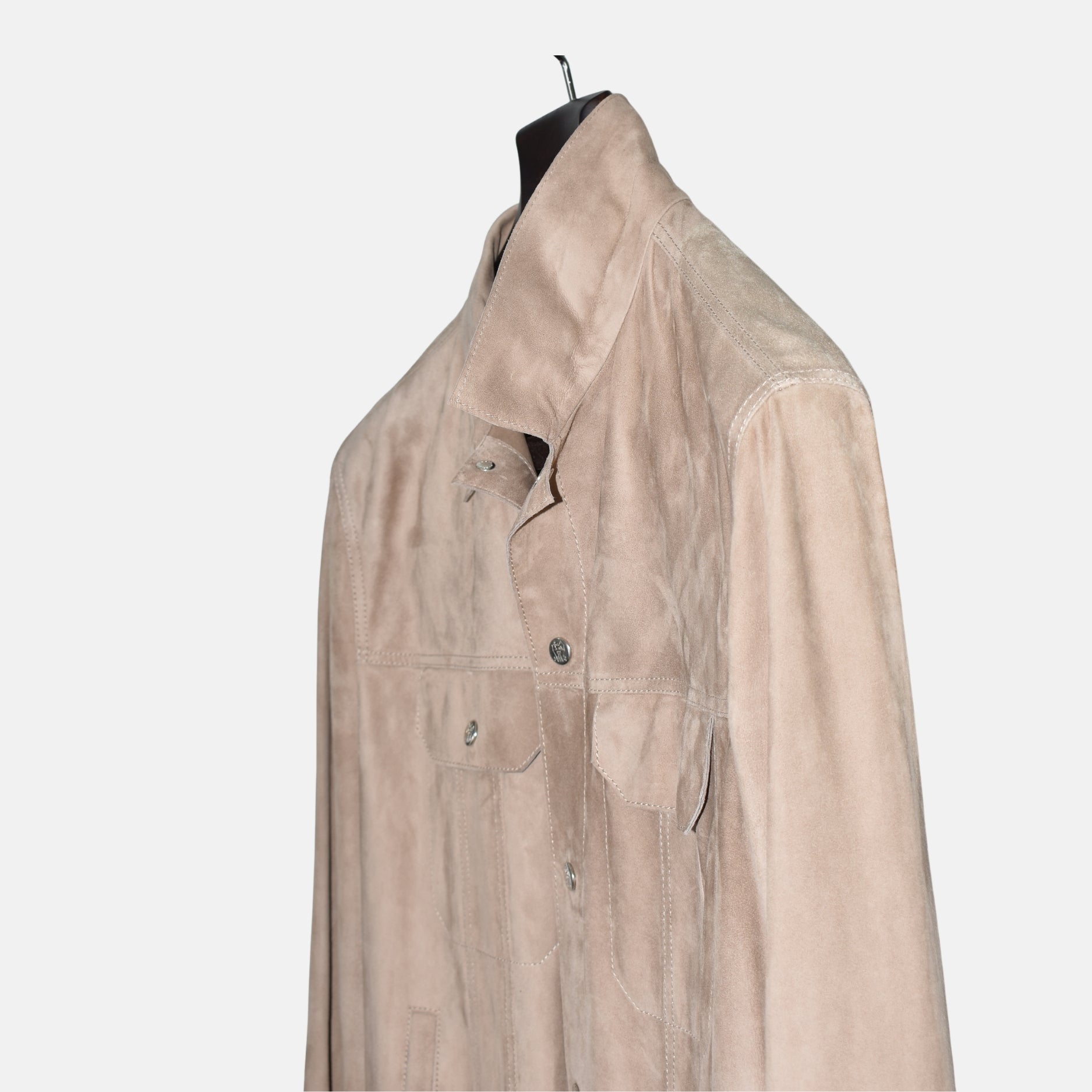 Beige Suede Leather Jacket (M)