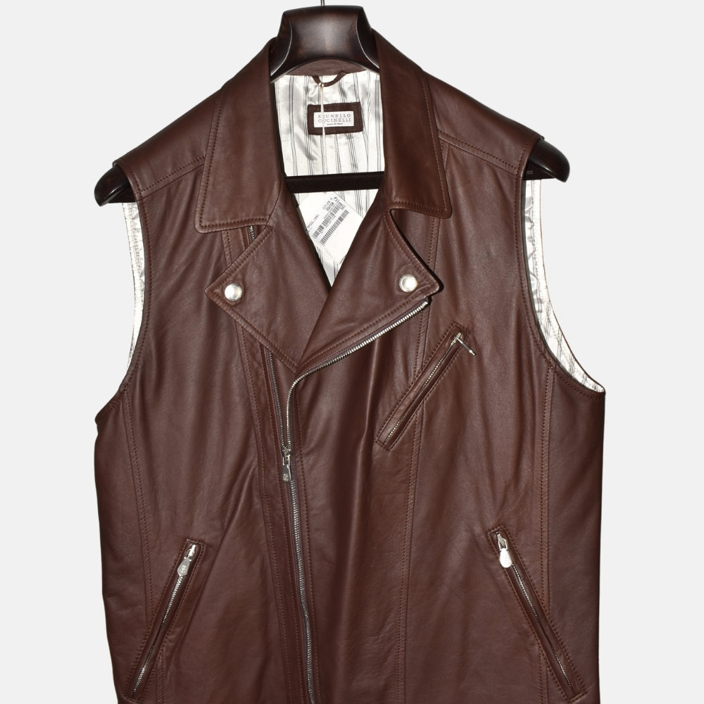 Brown Leather Vest (M)