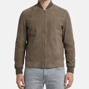 Khaki Jacket made of Leather (M)