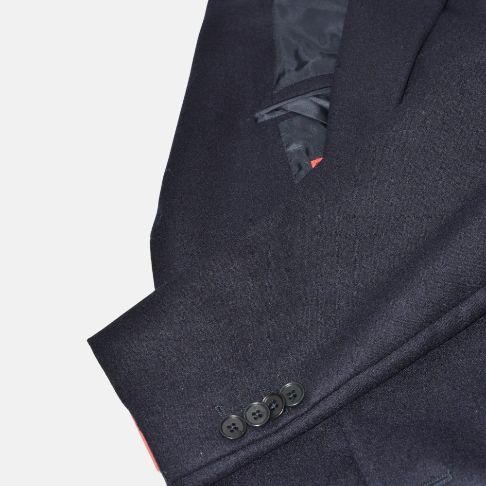 Navy Blue Flannel Blazer made of Wool (EU 48)