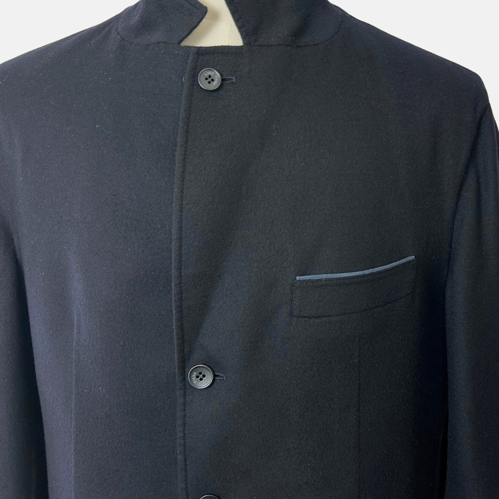 Dark Navy Reversible Jacket made of Cashmere/Silk (3XL)