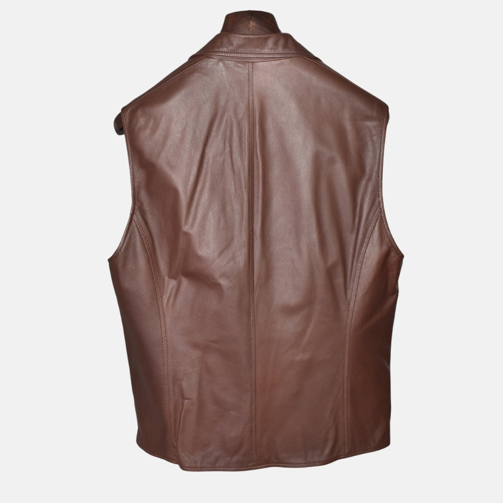 Brown Leather Vest (M)