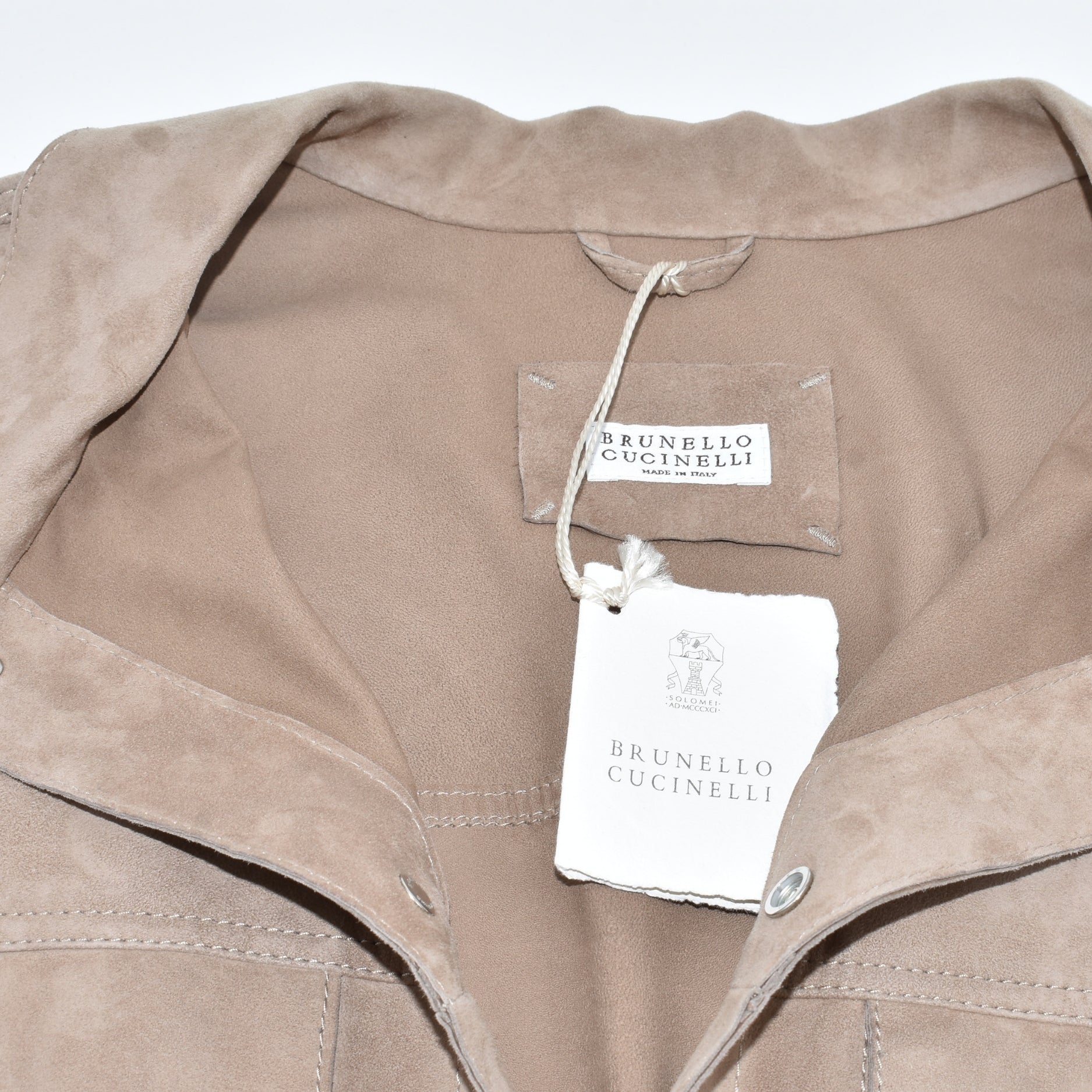 Beige Suede Leather Jacket (M)