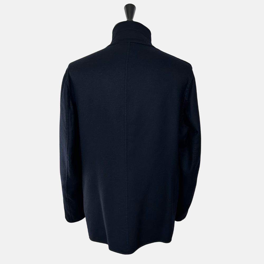 Dark Navy Reversible Jacket made of Cashmere/Silk (3XL)