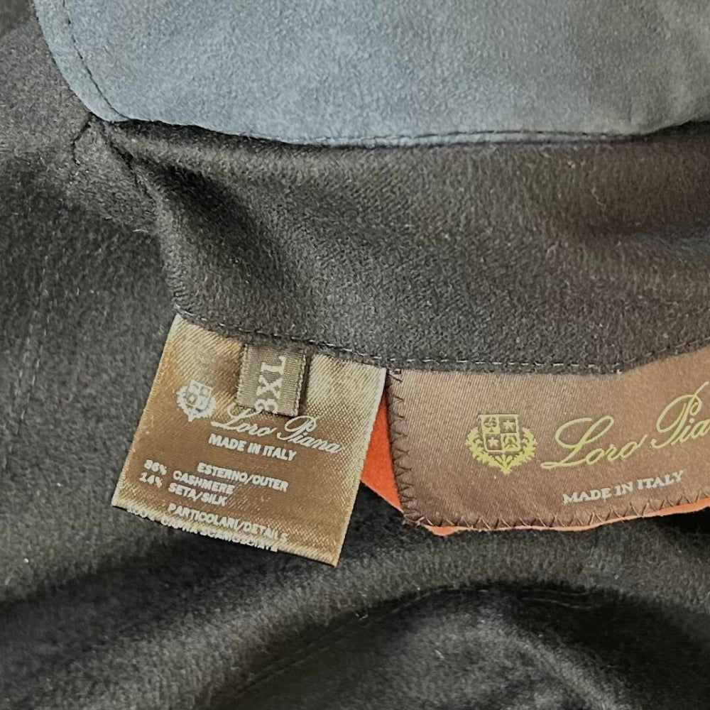 Dark Navy Reversible Jacket made of Cashmere/Silk (3XL)