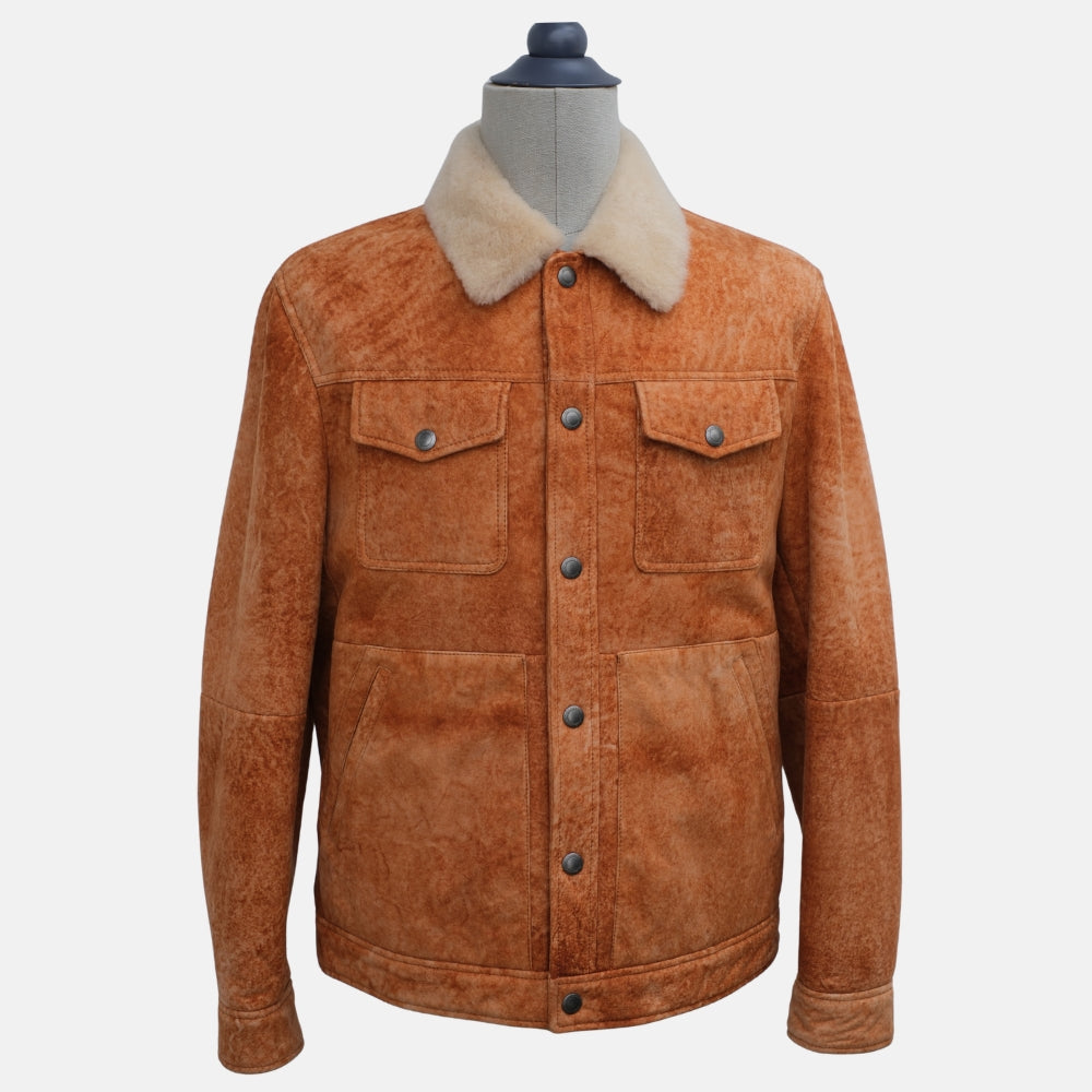 Cognac Shearling Jacket (M)