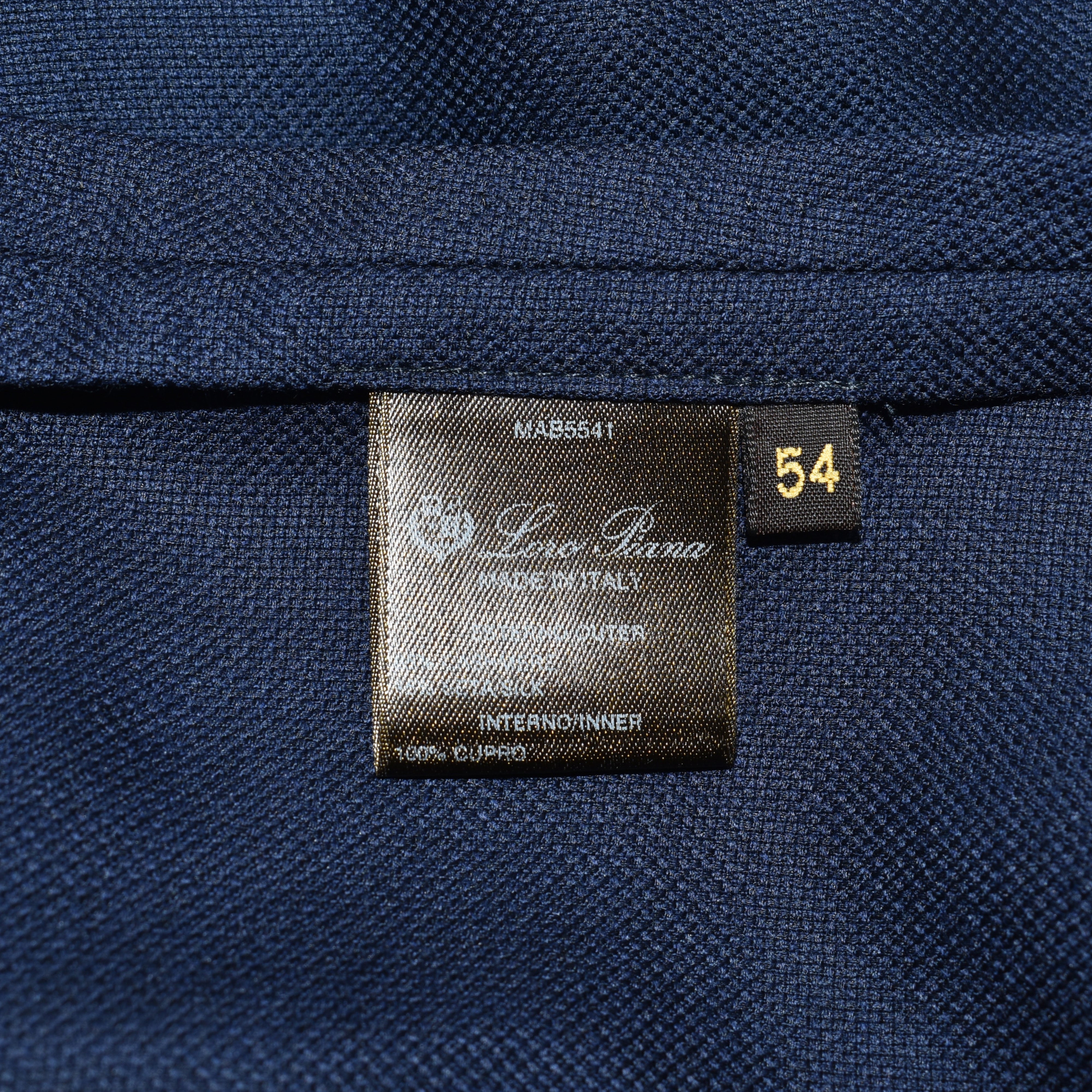 Navy Cashseta Blazer mit Leder-Details aus Kaschmir/Seide (EU 54)