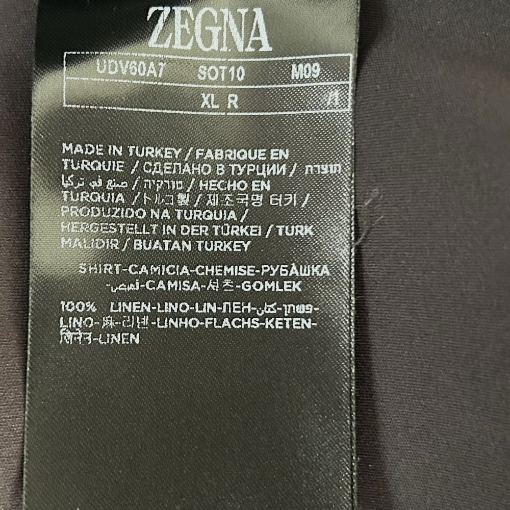 Brown Overshirt made of Linen (XL)