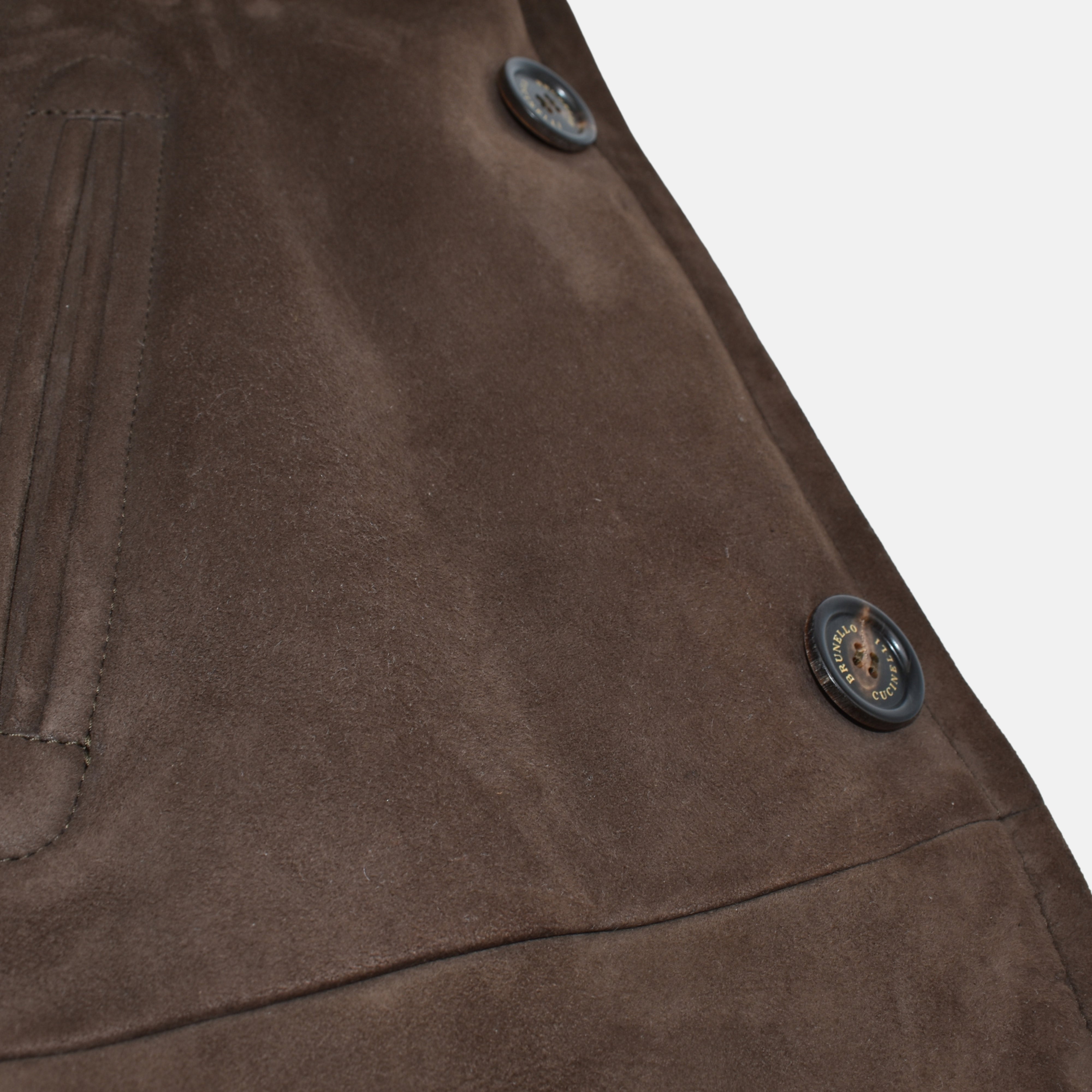 Brauner Shearling-Mantel (XL)