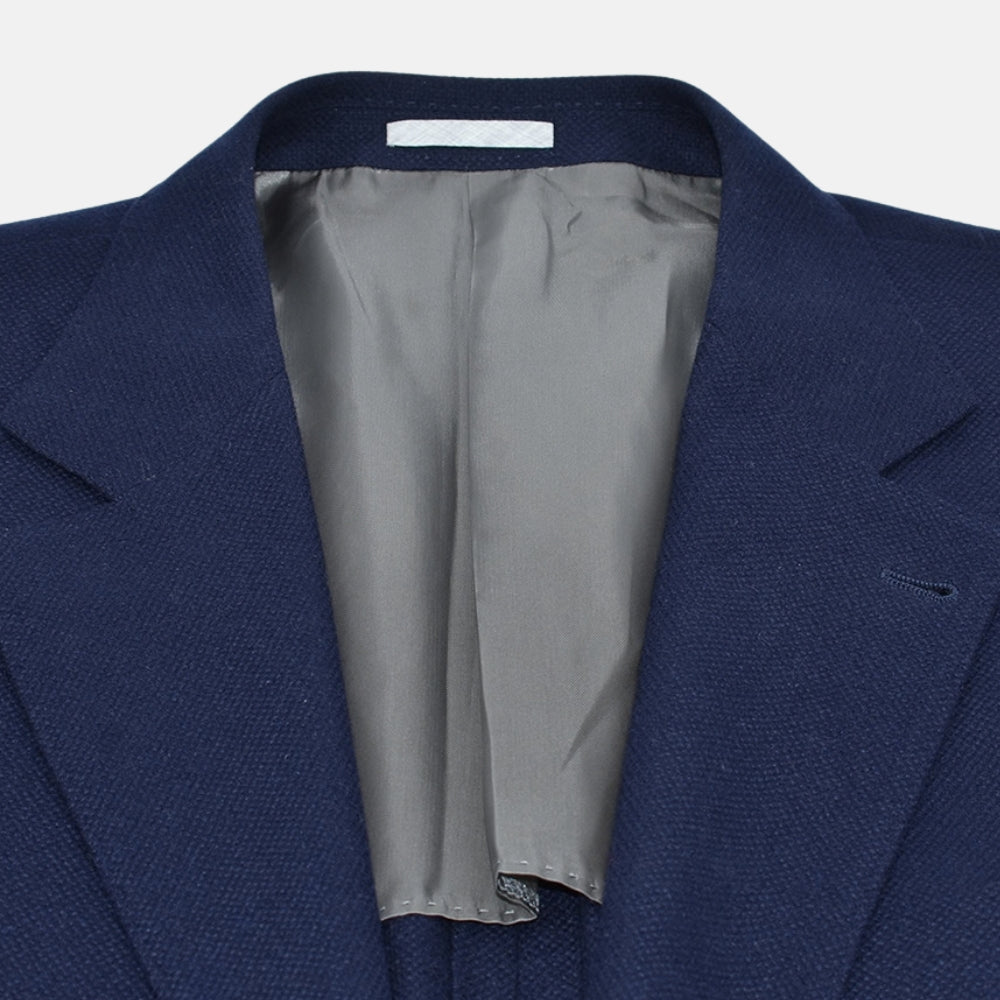 Navy Cashmere Silk Blazer