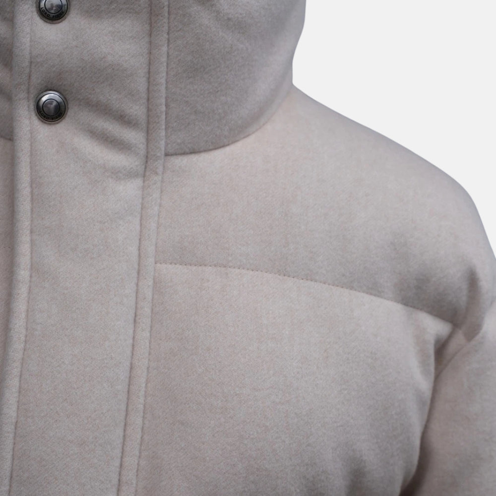 Offwhite Puffer Goose Down Cashmere Jacket (L)