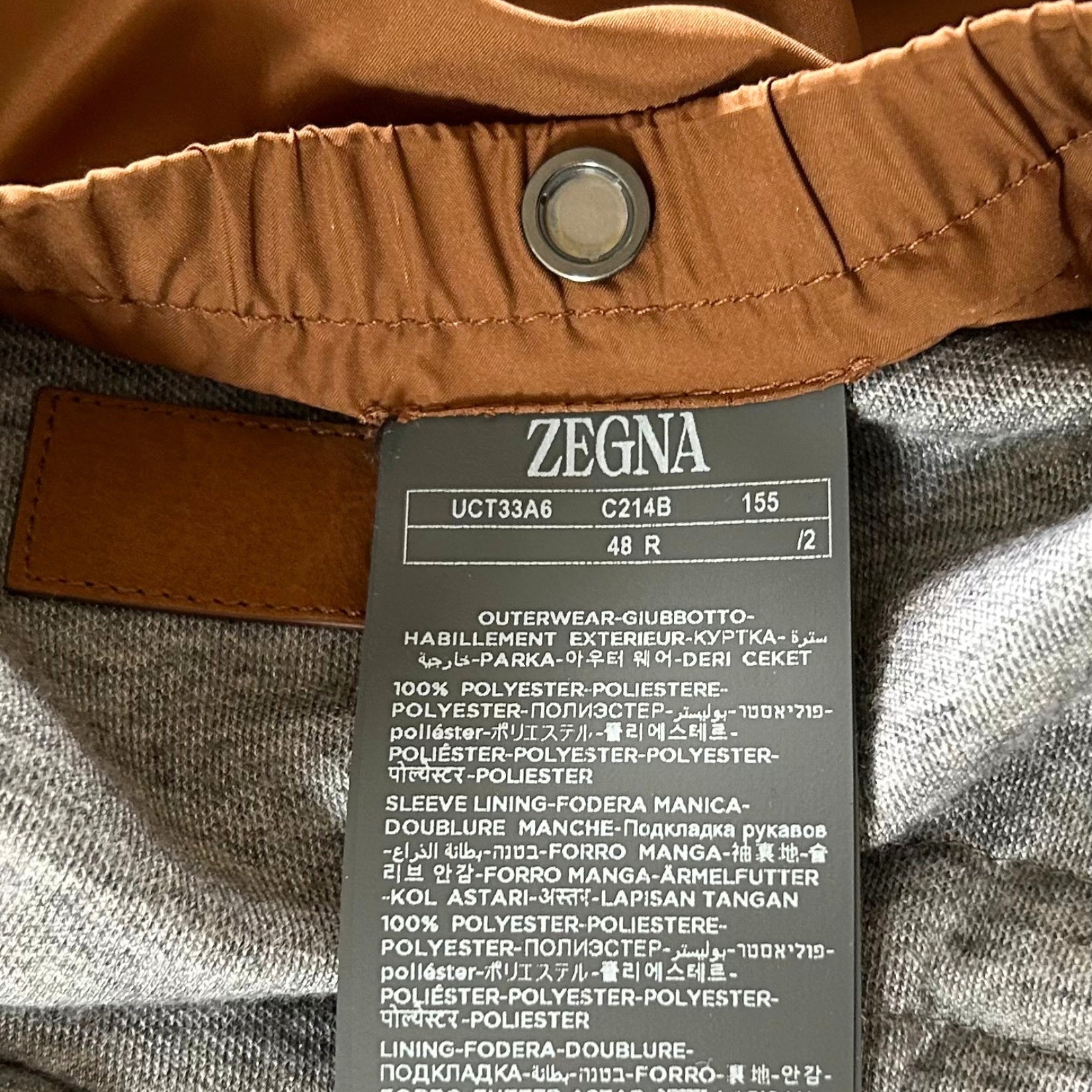 Brown Jacket made of Polyester (EU 48)
