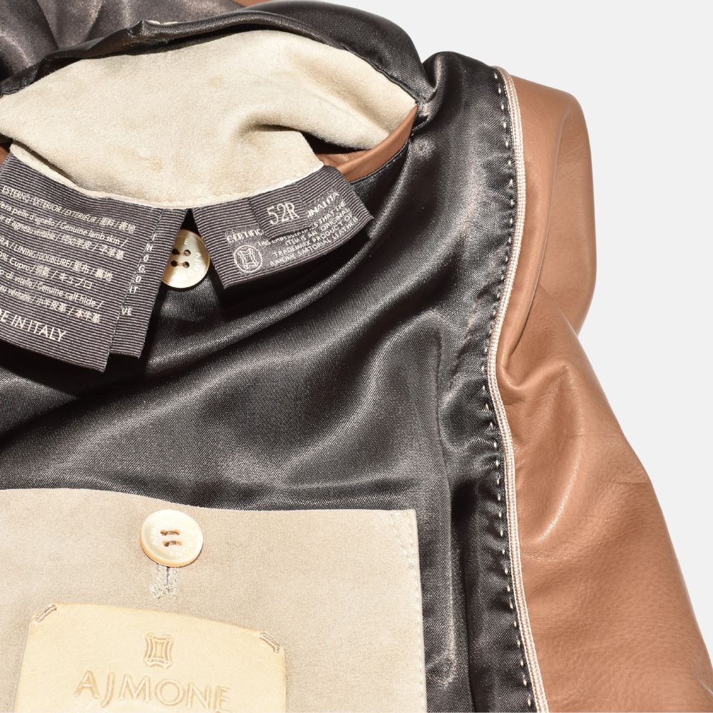 Brown Jacket made of Lamb Suede (EU 52)