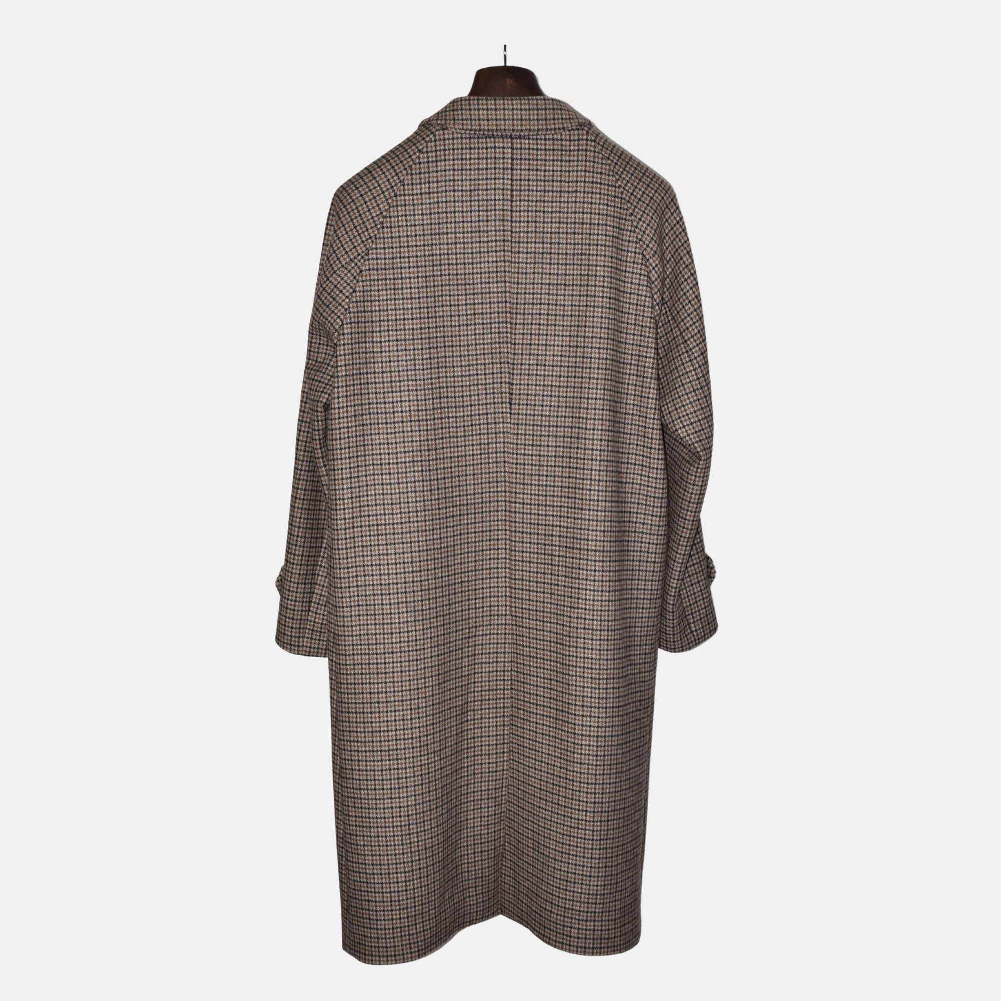 Multicoloured Checkered Coat made of Wool (EU 50)
