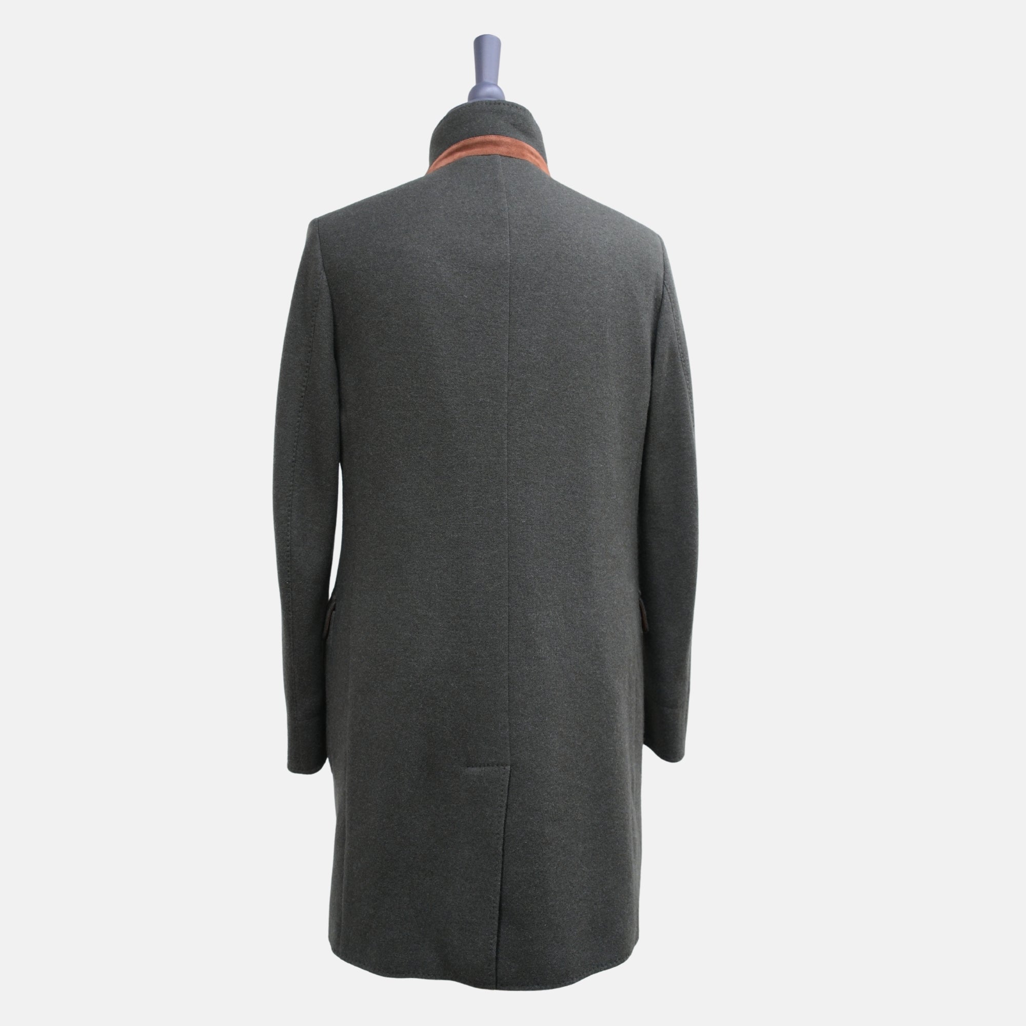 Green Cashmere Coat with Castarino Lining (M)