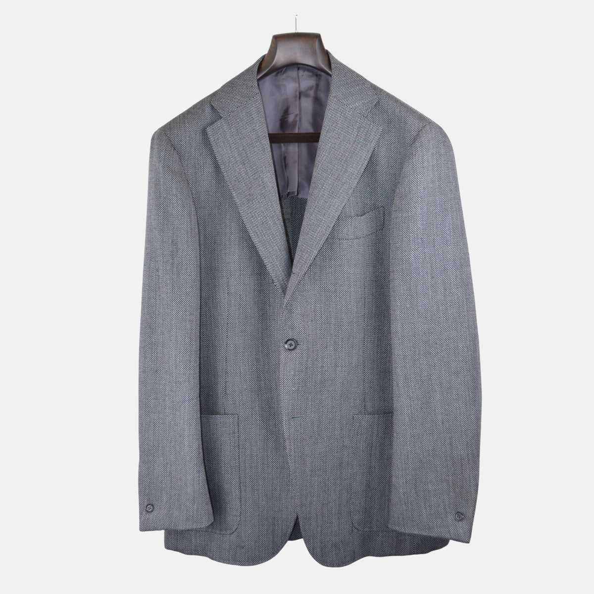 Charcoal Patterned Wool Blazer