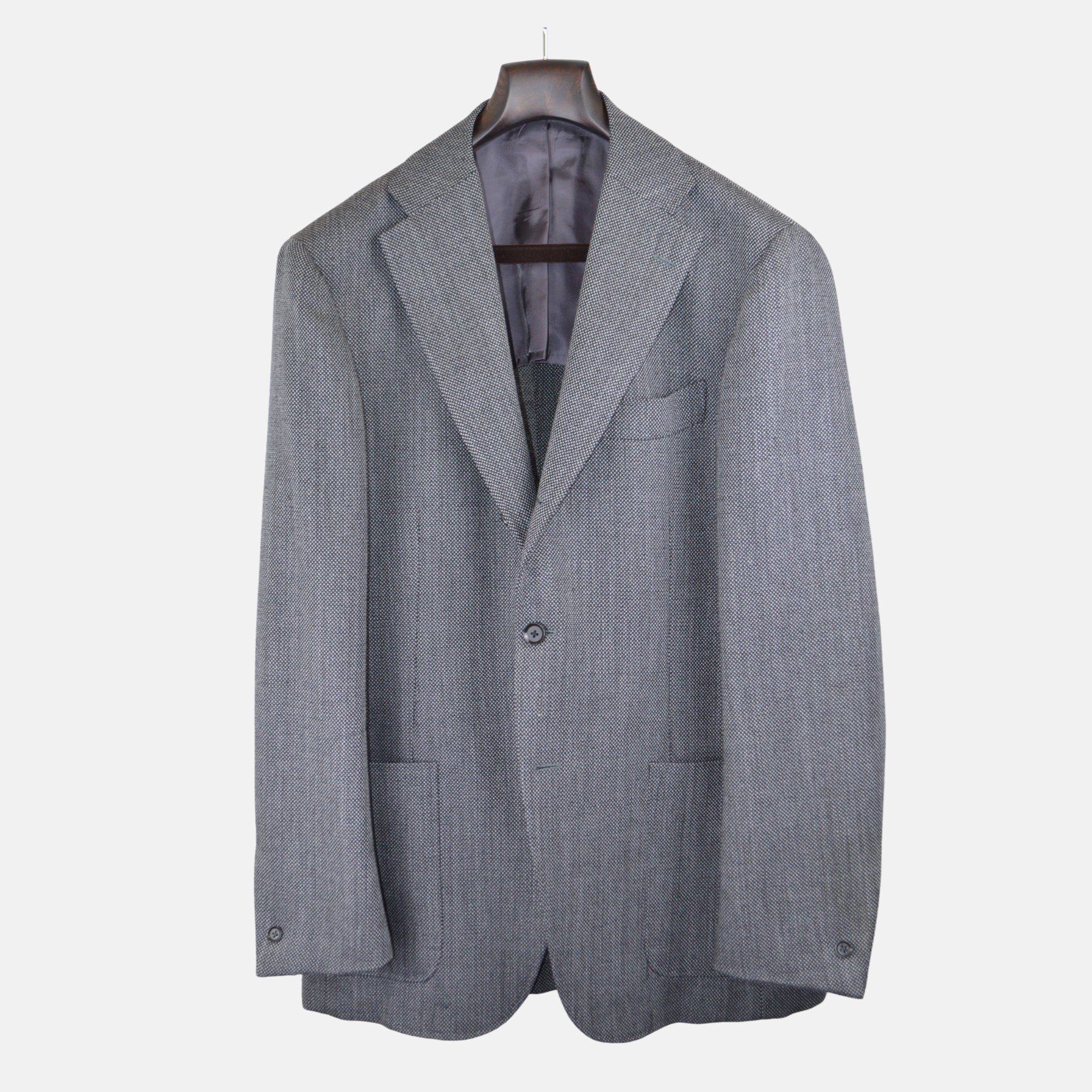 Charcoal Patterned Blazer made of Wool (EU 54)