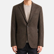 Brown-Black Patterned Blazer made of Cashmere (EU 48)