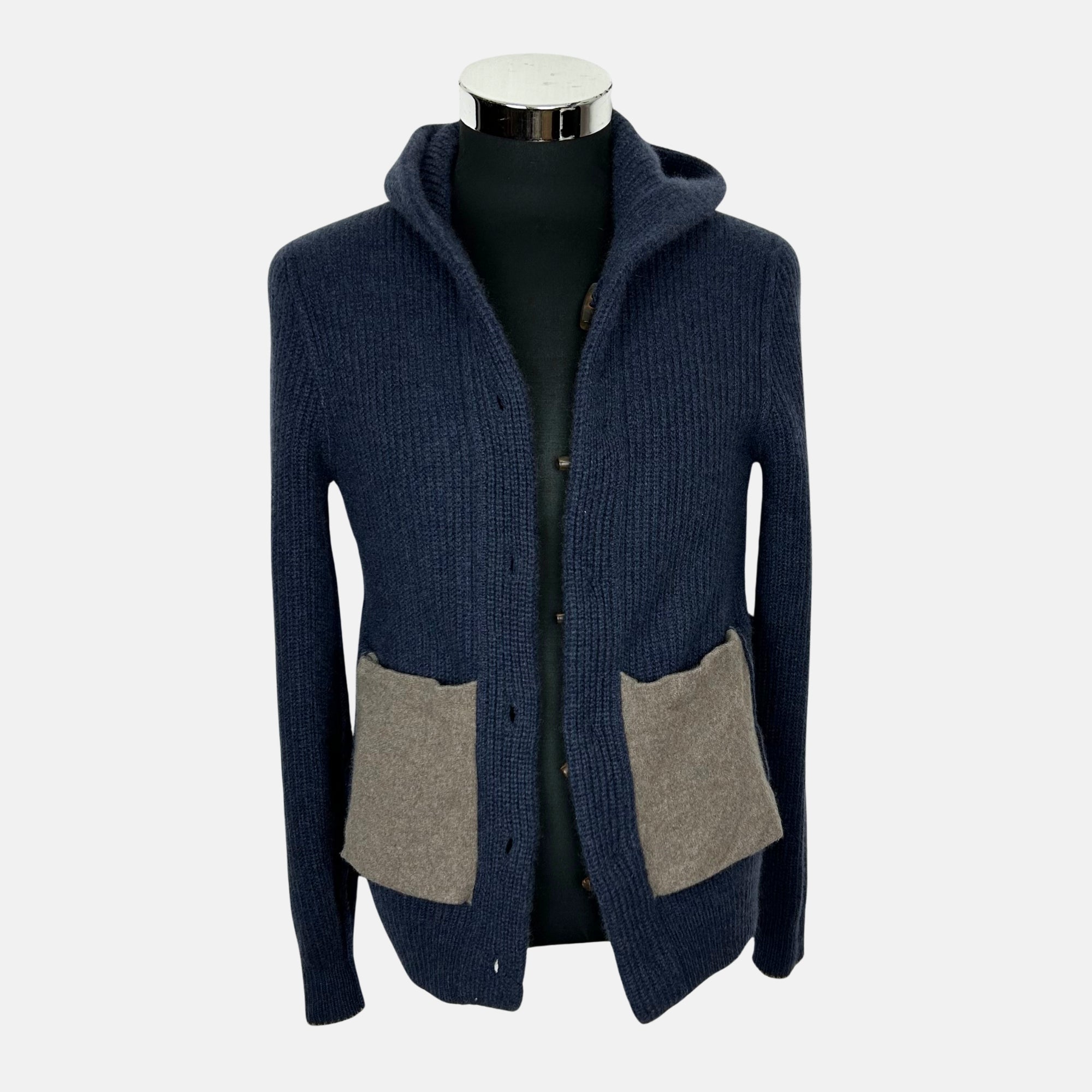 Blue Hoodie made of Cashmere (EU 46)