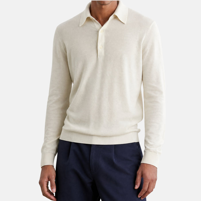 Off-White Polo Sweater made of Cashmere/Silk (EU 52)