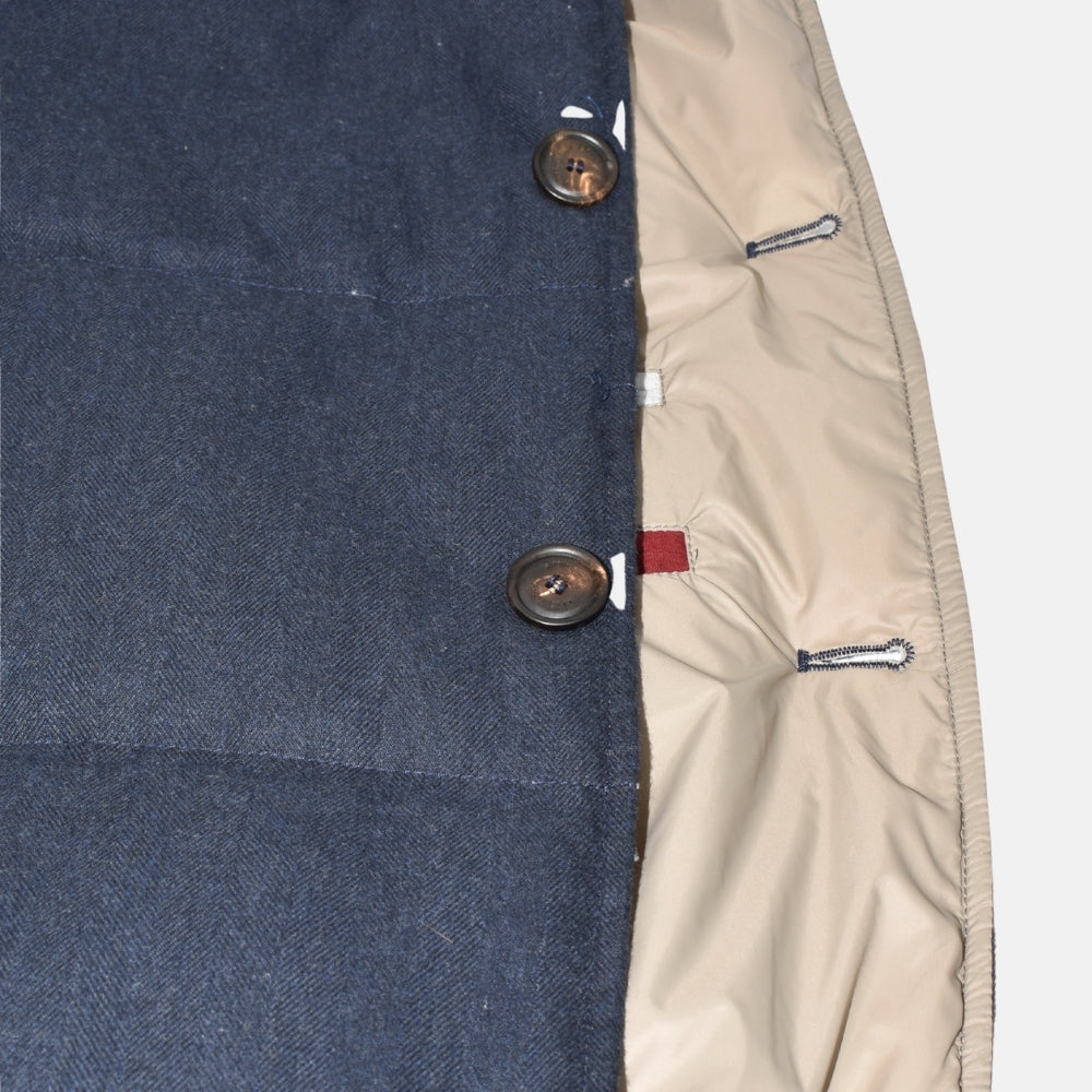 Navy Vest made of Wool/Silk/Cashmere (M)