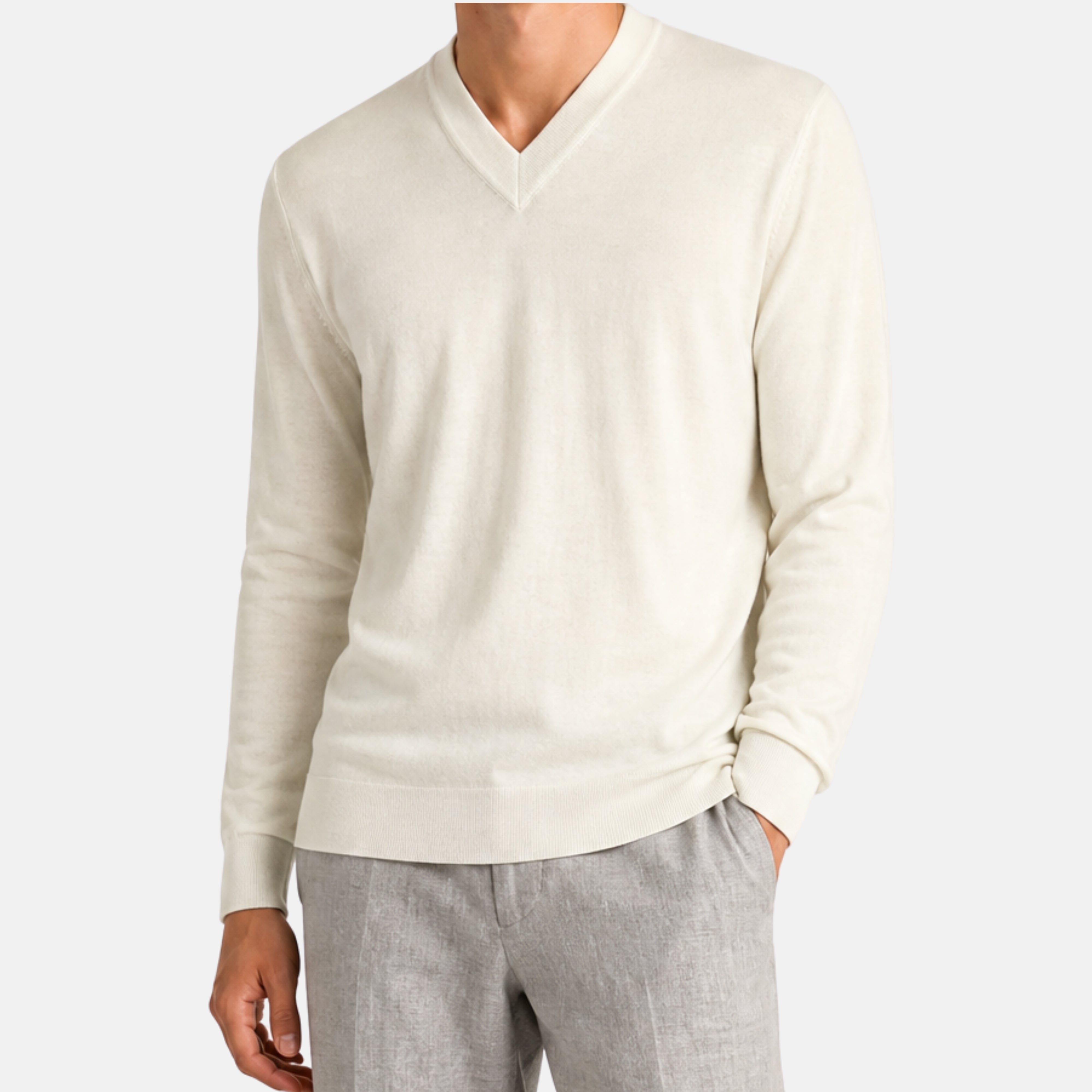 Off-White Cashseta Sweater made of Cashmere/Silk (EU 48)