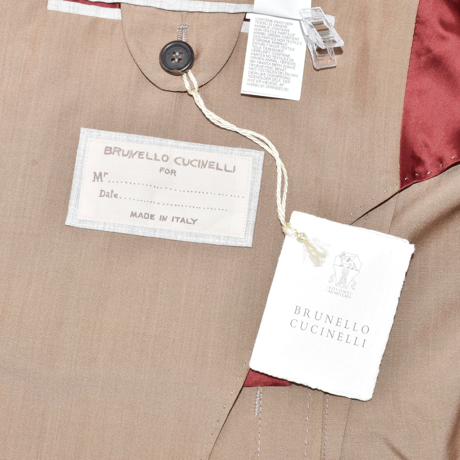 Beige Blazer Cotton/Wool/Silk (EU 50)