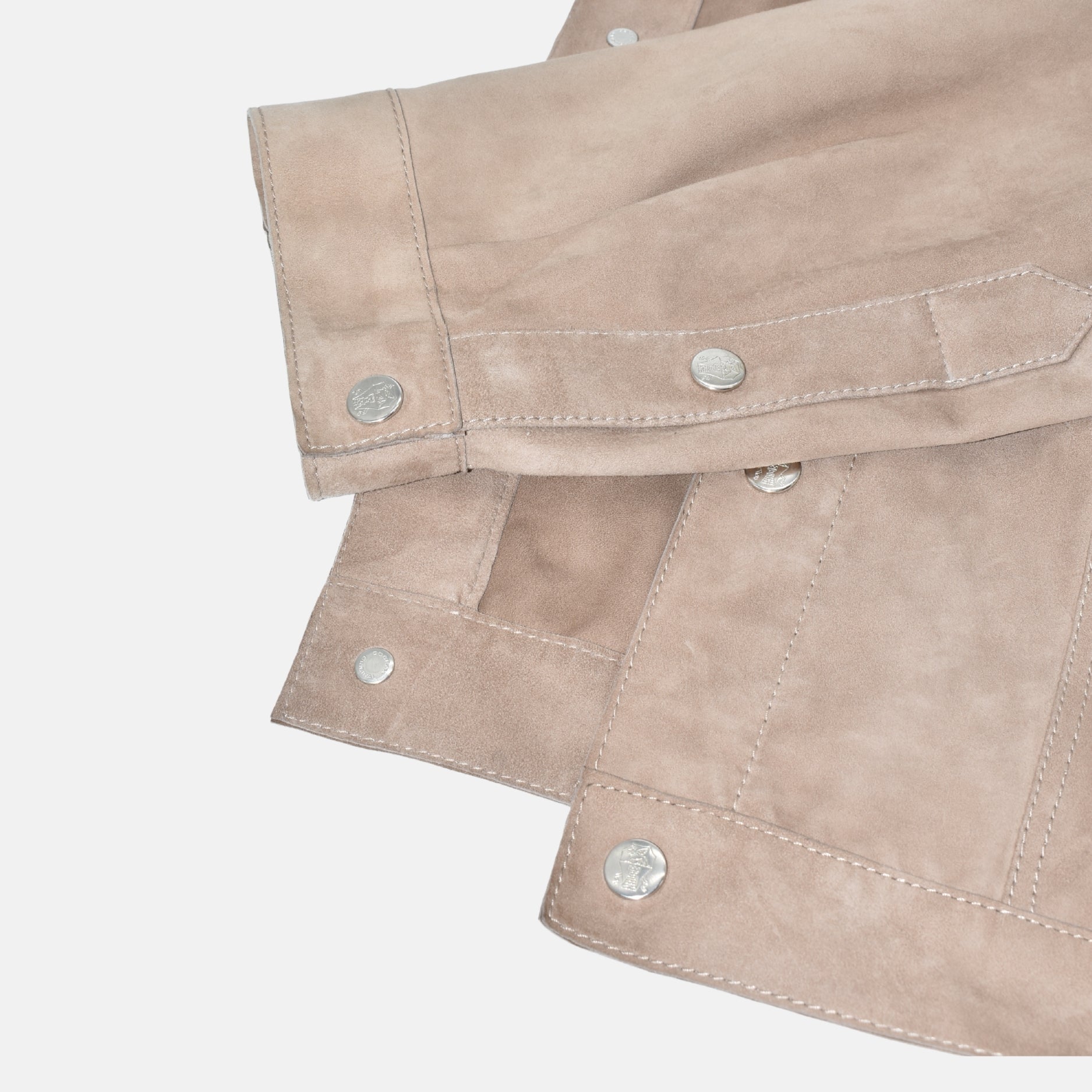 Beige Suede Leather Jacket (M)