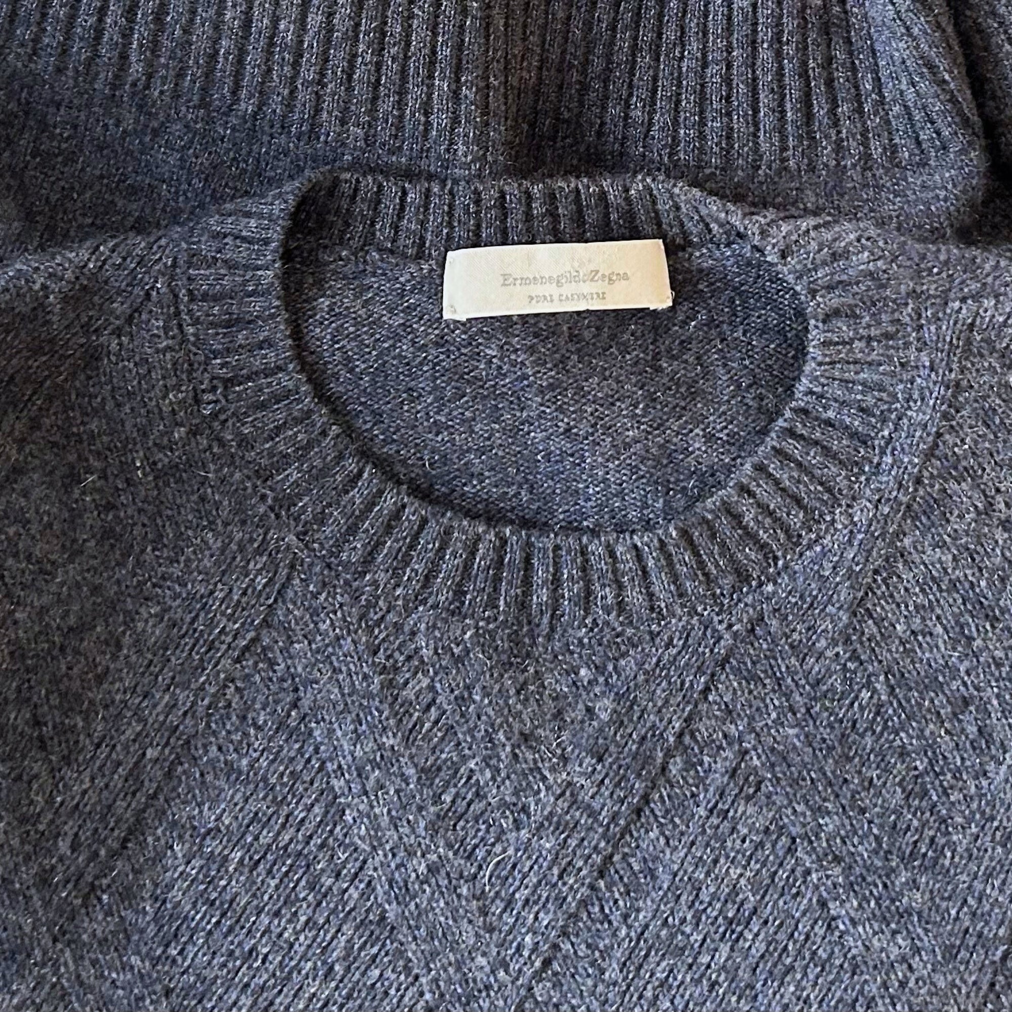 Navy Pullover made of Cashmere (S)