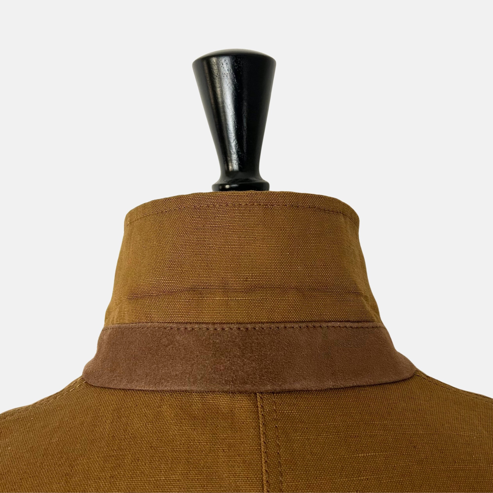 Brown Field Jacket made of Cotton/Linen (M)