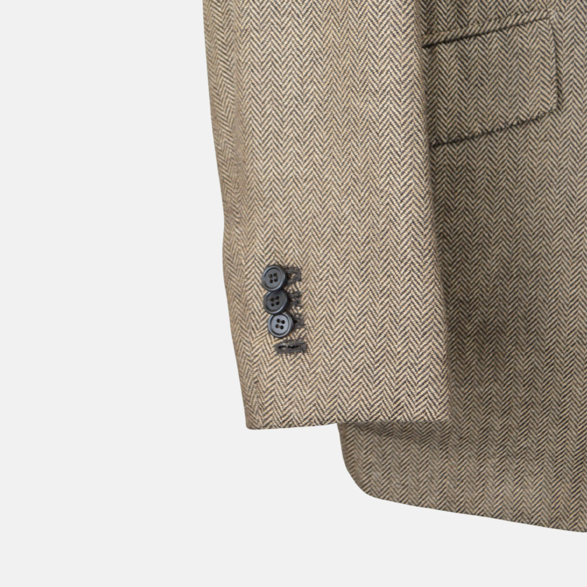 Brown Herringbone Blazer made of Cashmere (EU 50)