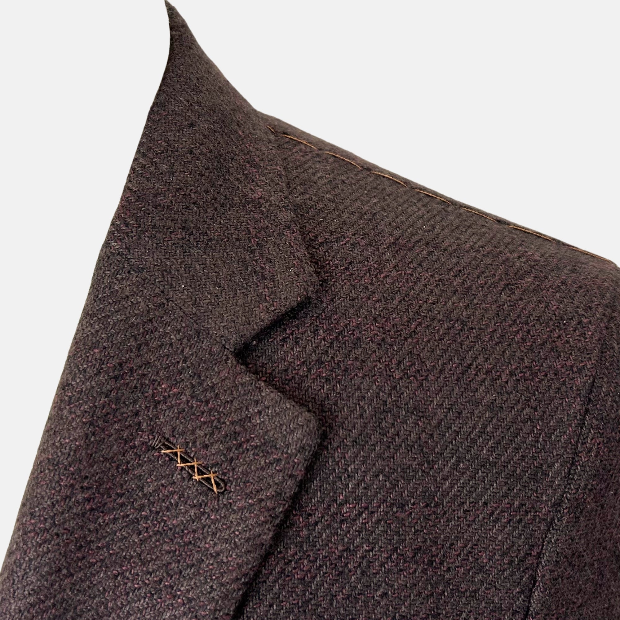 Brown Patterned Blazer made of Cashmere/Silk/Wool (EU 48)