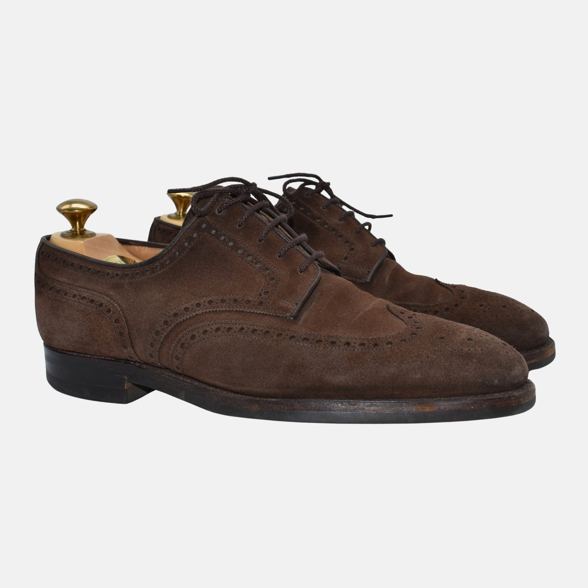 Dunkelbraune Budapester Schuhe aus Wildleder (EU 42)