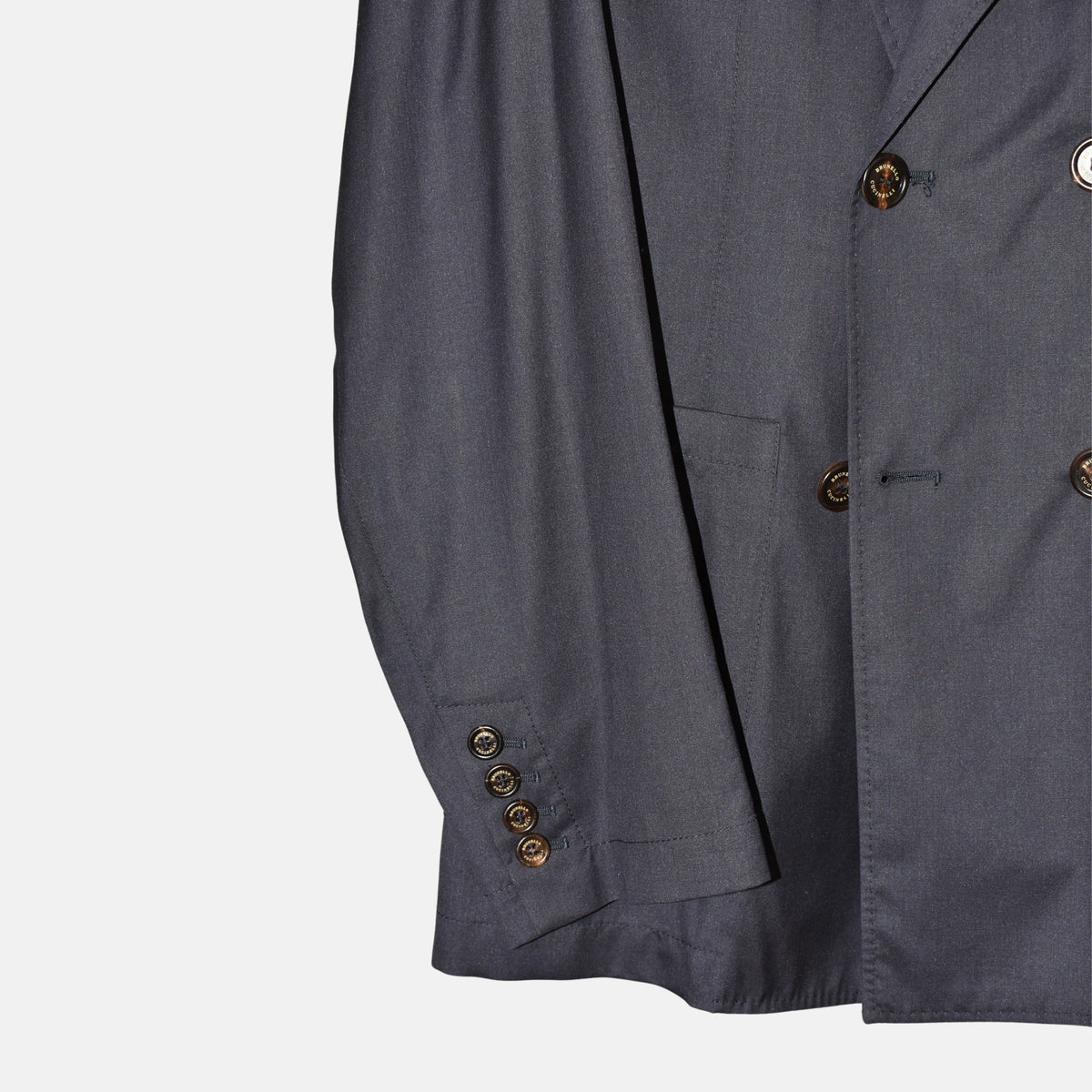 Dark Navy Peacoat made of Wool/Silk (M)