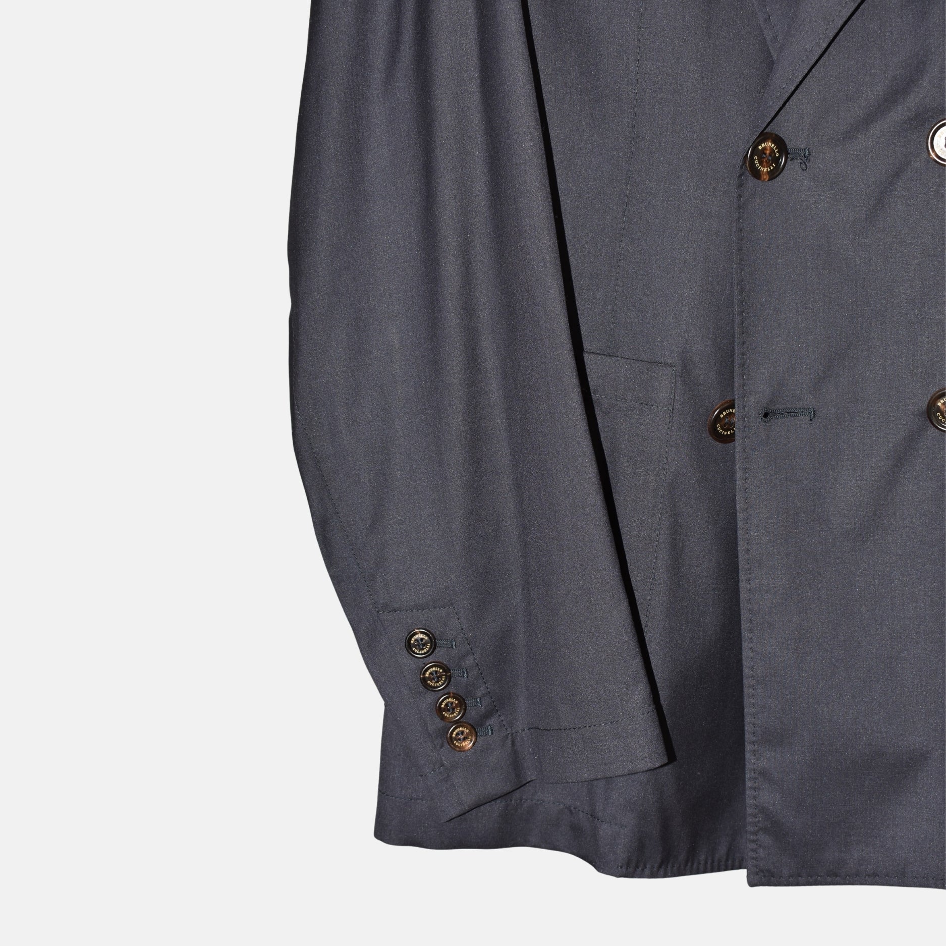 Dark Navy Peacoat made of Wool/Silk (M)