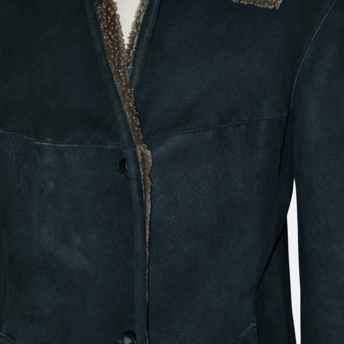 Gray Shearling Coat made of Lambskin (EU 48)