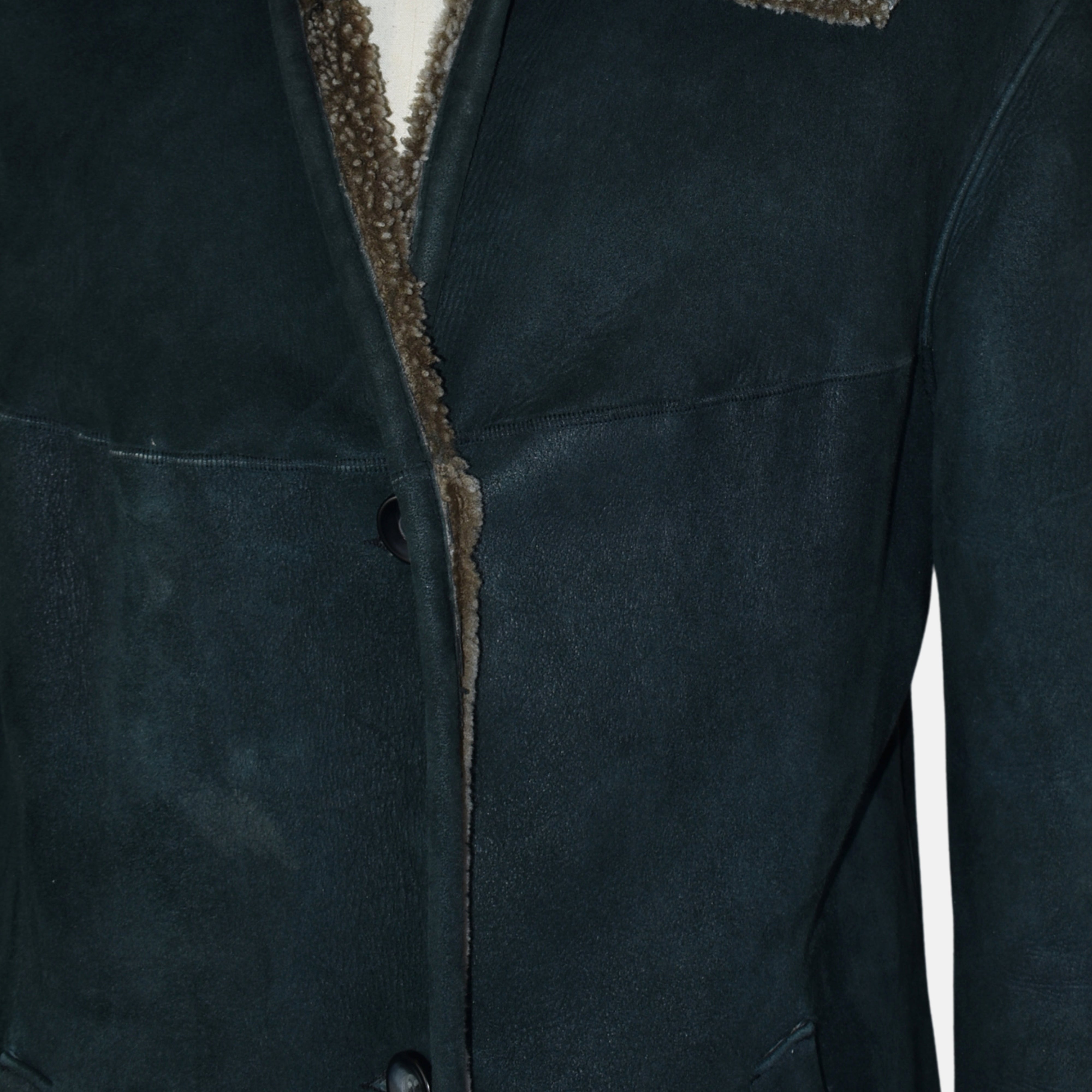 Gray Shearling Coat made of Lambskin (EU 48)