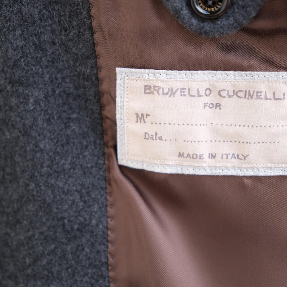 Grey Cashmere Pea Coat (EU 52)