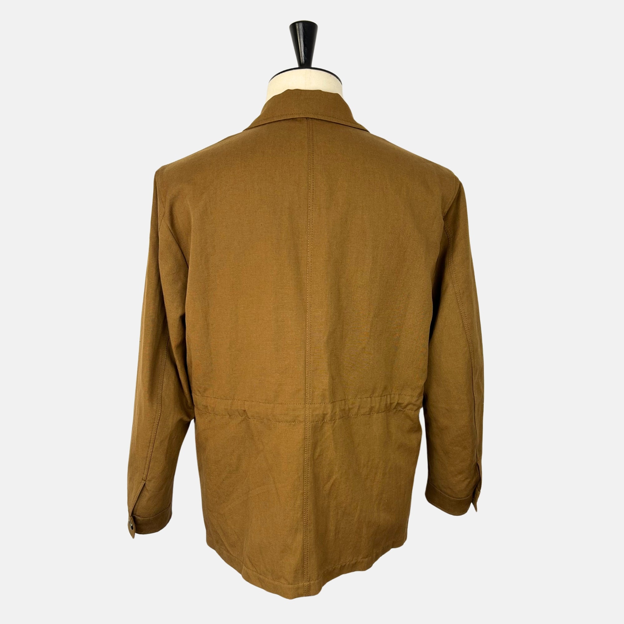 Brown Field Jacket made of Cotton/Linen (M)