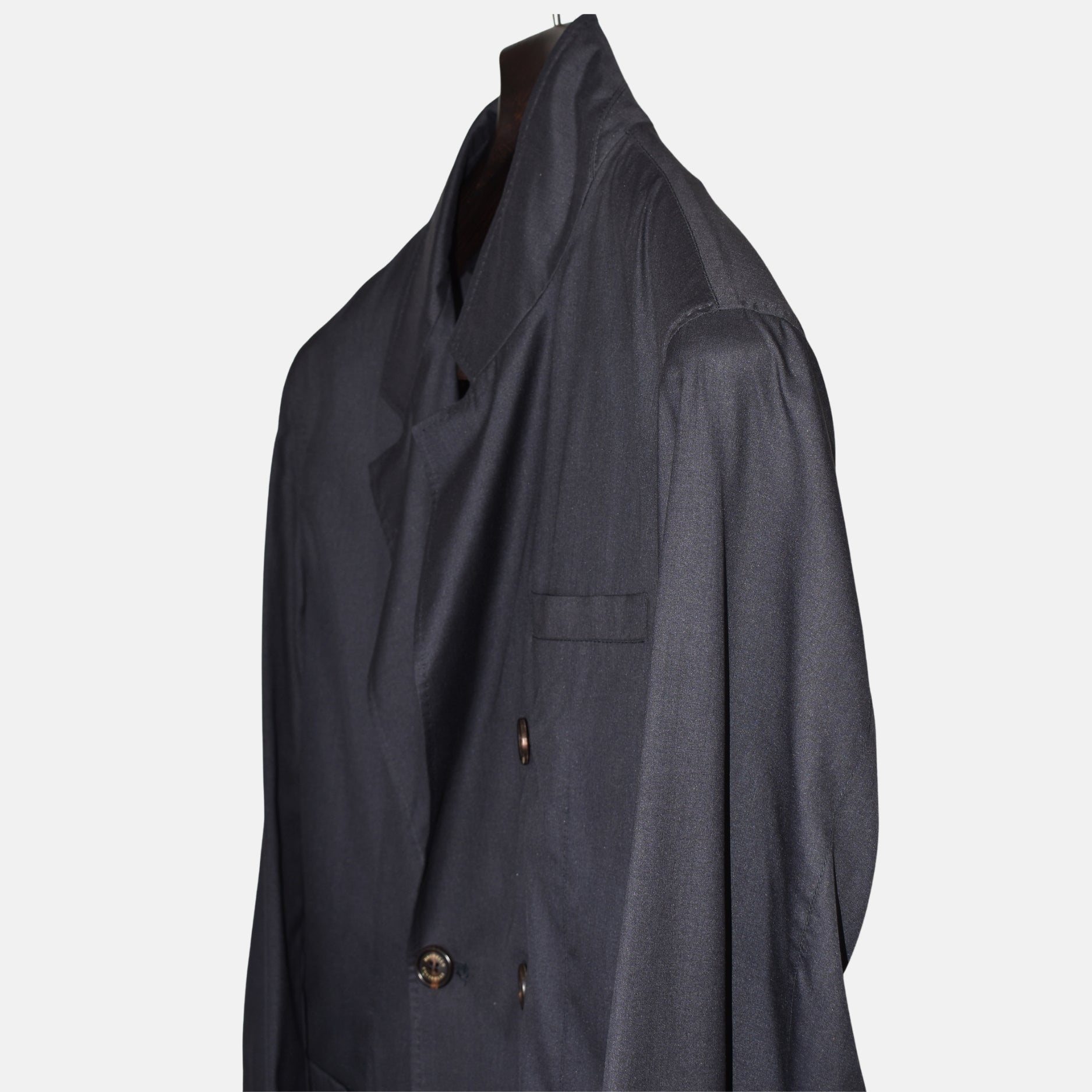 Dark Navy Peacoat made of Wool/Silk (M)