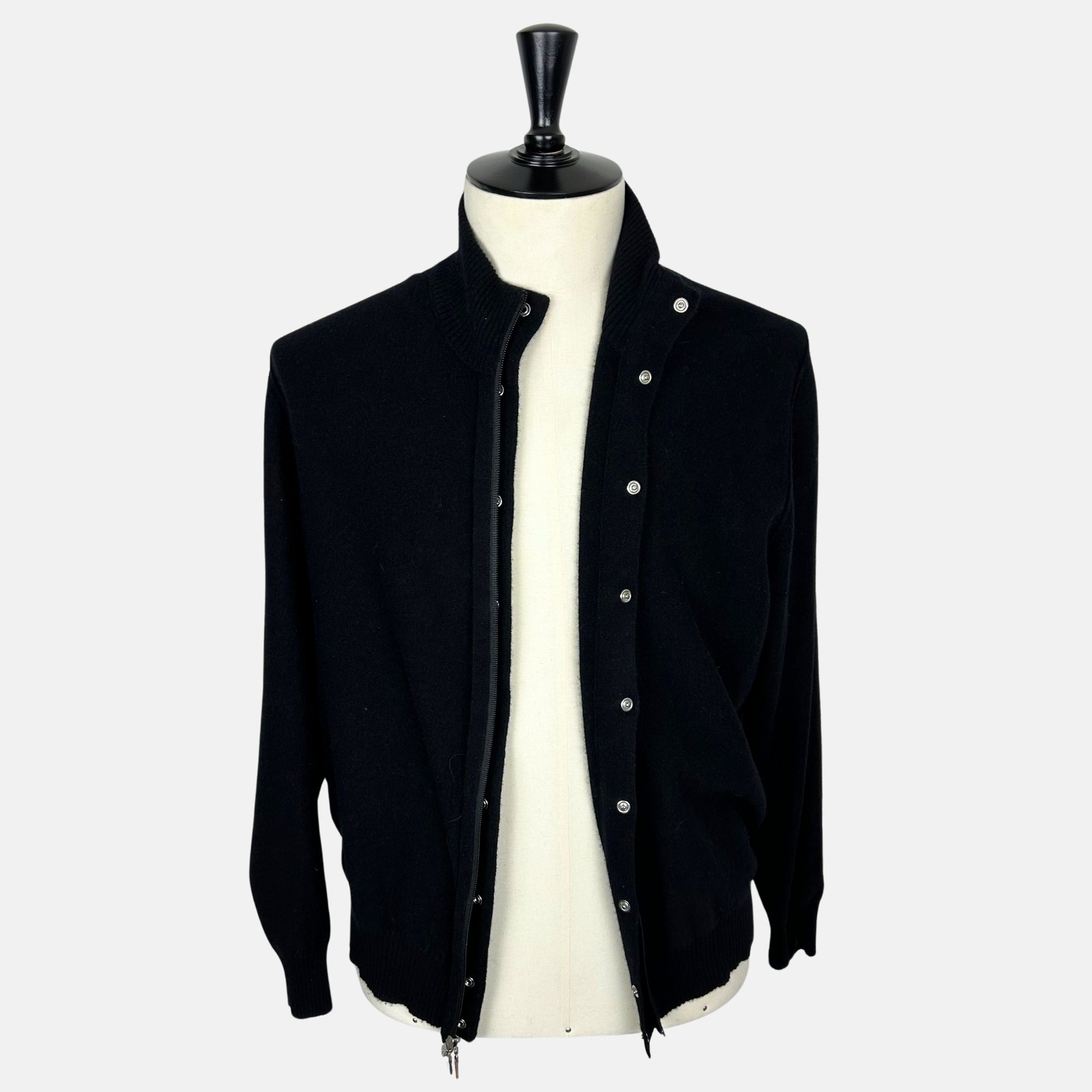 Black Bomber Jacket made of Cashmere (L/XL)